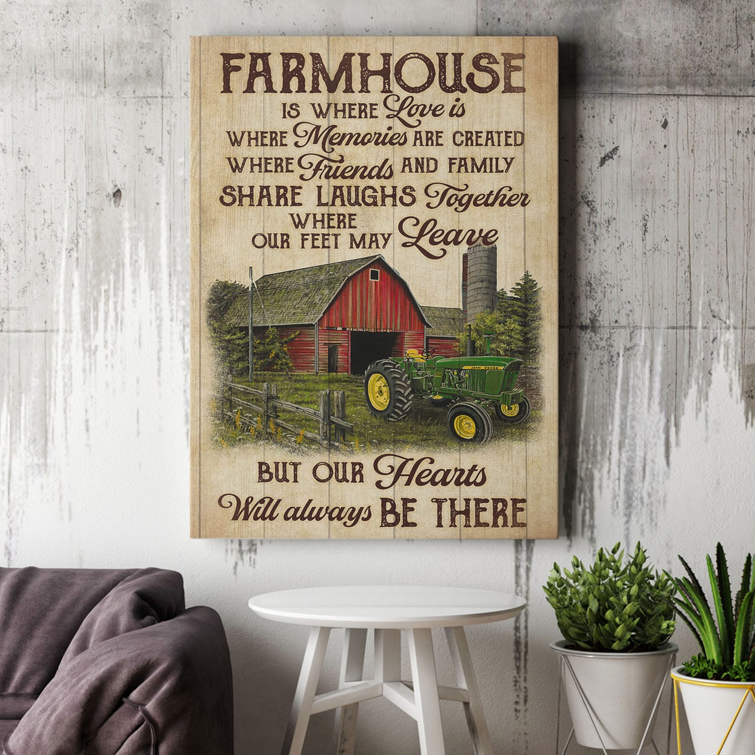 4VT. Farmhouse Is Where Love Is canvas mockup