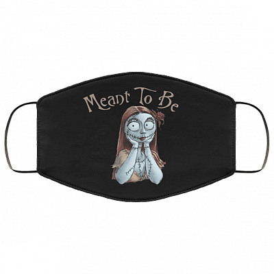 We're Simply Meant To Be Sally Skellington Nightmare Before Christmas Washable Reusable Cloth Face Mask Cover, Black, Cloth Face Cover – Medium/Large
