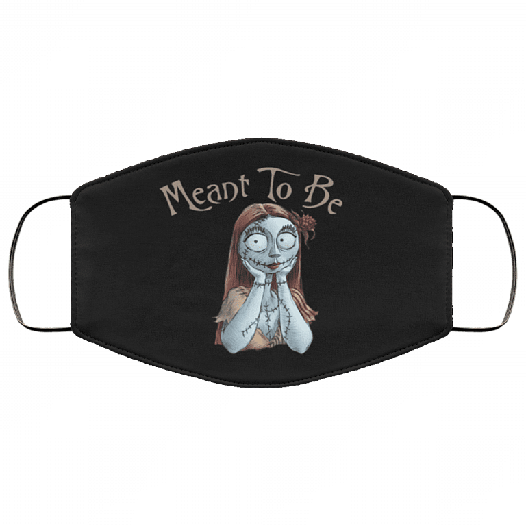 We're Simply Meant To Be Sally Skellington Nightmare Before Christmas Washable Reusable Cloth Face Mask Cover, Black, Cloth Face Cover – Medium/Large