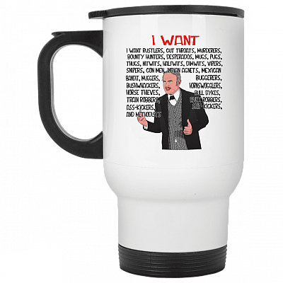 14 oz. White Travel Mug
