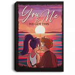 You And Me We Got This Gallery Wrapped Framed Canvas Prints - Unframed Poster - Just Married Home Decor Wall Art, White, 0.75'' Framed Canvas