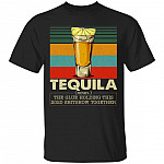 Tequila The Glue Holding This 2020 Shitshow Together Vintage Retro T-Shirt - Funny Tequila Definition Shirt, Black, Unisex T-Shirt