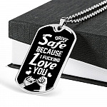 To Trucker Husband Drive Safe Because I Fucking Love You Dog Tag Pendant Necklace - Gift From Truck Driver Wife - Dog Tag (Silver) To Trucker Husband Drive Safe Because I Fucking Love You Dog Tag Pendant Necklace - Gift From Truck Driver Wife - Dog Tag (Silver)