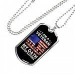 I Am A Veteran My Oath Never Expires Dog Tag Pendant Necklace - Dog Tag (Silver) I Am A Veteran My Oath Never Expires Dog Tag Pendant Necklace - Dog Tag (Silver)
