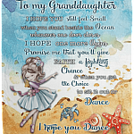 To My Daughter I Hope You Still Feel Small When You Stand Beside The Ocean Fleece Blanket-Mink Sherpa Blanket, White, Cozy Plush Fleece Blanket - 50x60