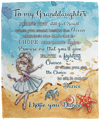 To My Daughter I Hope You Still Feel Small When You Stand Beside The Ocean Fleece Blanket-Mink Sherpa Blanket, White, Cozy Plush Fleece Blanket - 50x60