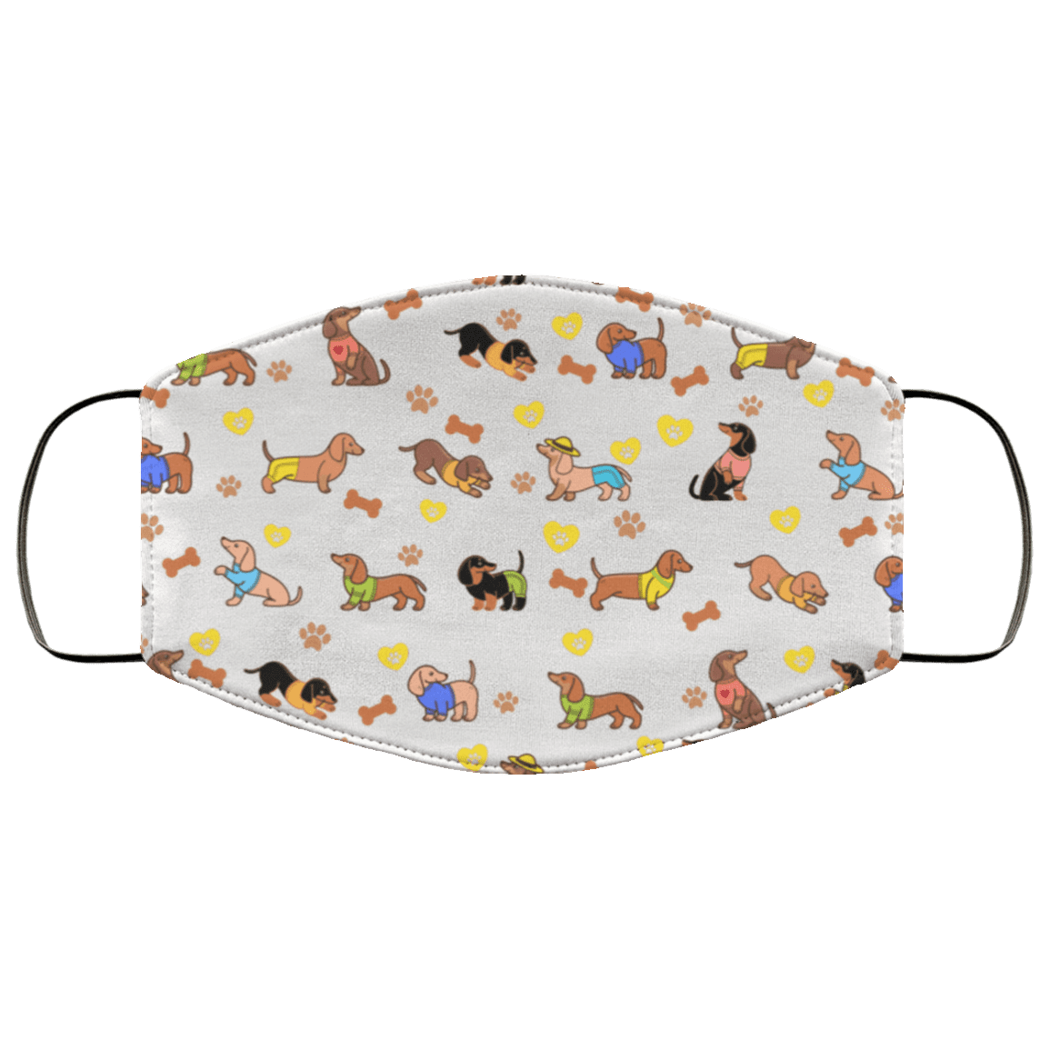 Dachshund Pattern Bandana Washable Reusable Custom - Cloth Face Mask Cover - Gift For Dachshund Lovers, White, Cloth Face Cover Dachshund Pattern Bandana Washable Reusable Custom - Cloth Face Mask Cover - Gift For Dachshund Lovers, White, Cloth Face Cover