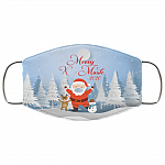 Merry X-Mask 2020 Funny Santa Claus Wearing Mask Washable Reusable Custom - Printed Cloth Face Mask Cover, White, Cloth Face Cover – Medium/Large