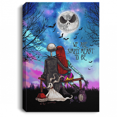 We Are Simply Meant To Be Gallery Wrapped Framed Canvas Prints - Unframed Poster - Jack Skelling-ton Wall Art, White, 0.75'' Framed Canvas