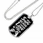 To Trucker Husband Drive Safe Because I Fucking Love You Dog Tag Pendant Necklace - Gift From Truck Driver Wife - Dog Tag (Silver) To Trucker Husband Drive Safe Because I Fucking Love You Dog Tag Pendant Necklace - Gift From Truck Driver Wife - Dog Tag (Silver)