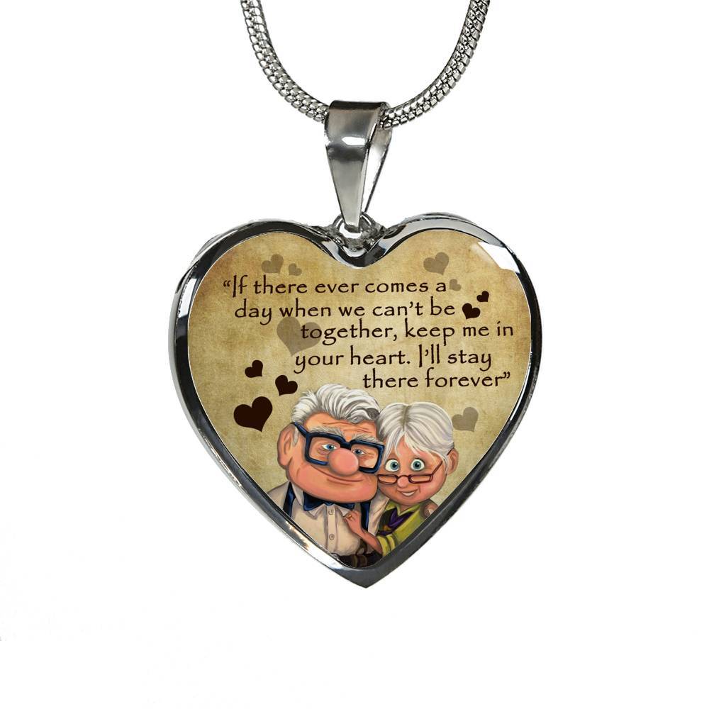 To My Wife If There ever Comes A Day When We Can't Be Together Keep Me In Your Heart Heart Pendant Necklace - Heart Luxury Necklace (Silver) To My Wife If There ever Comes A Day When We Can't Be Together Keep Me In Your Heart Heart Pendant Necklace - Heart Luxury Necklace (Silver)
