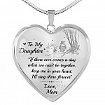 To My Daughter If There Ever Comes A Day When We Can’t Be Together Christopher Robin Heart Pendant Necklace - Heart Luxury Necklace (Silver)