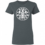 Basic Witch Funny Halloween Gift For Women Ladies T-Shirt - Premium Ladies Triblend Dolman Sleeve Shirt, Dark Heather, Ladies T-Shirt