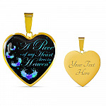 Angel Wings Heart a Piece of My Heart Lives in Heaven Heart Pendant Necklace - Heart Luxury Necklace (Gold Plated) Angel Wings Heart a Piece of My Heart Lives in Heaven Heart Pendant Necklace - Heart Luxury Necklace (Gold Plated)