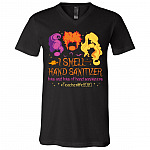 I Smell Hand Sanitizer Lots And Lots Of Hand Sanitizers Sanderson Sisters Hocus Pocus T-Shirt - V Neck, Black, V-Neck T-Shirt