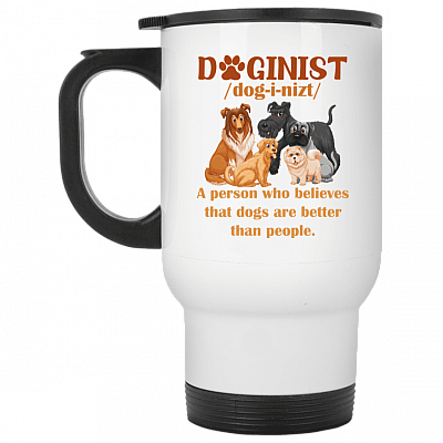 14 oz. White Travel Mug