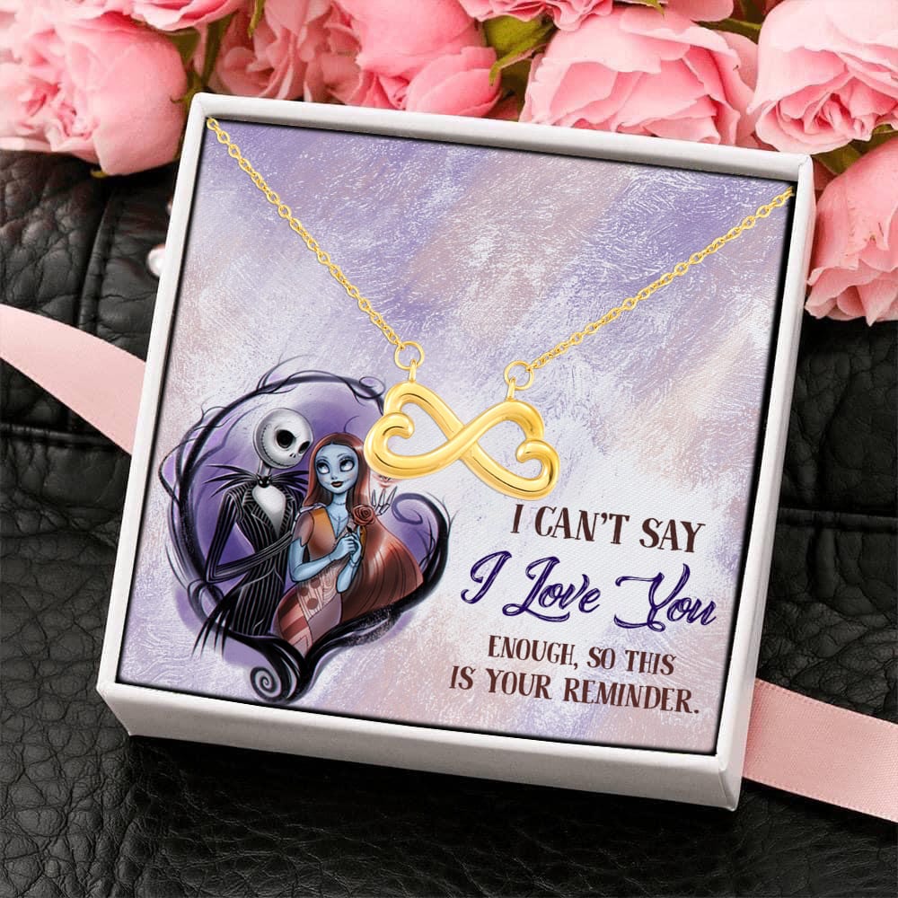 1HP. Love You Enough couple nightmare(3) Infinity Heart Necklace (Gold) 4