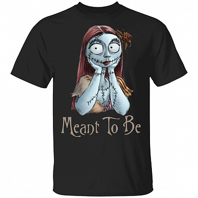 We're Simply Meant To Be Shirt - Sally Skellington Shirt - Couple Halloween Shirt, Black, Unisex T-Shirt