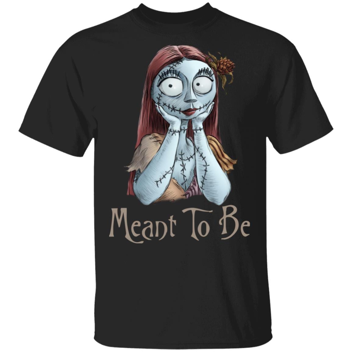 We're Simply Meant To Be Shirt - Sally Skellington Shirt - Couple Halloween Shirt, Black, Unisex T-Shirt