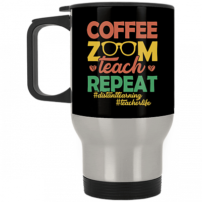 14 oz. Silver Travel Mug