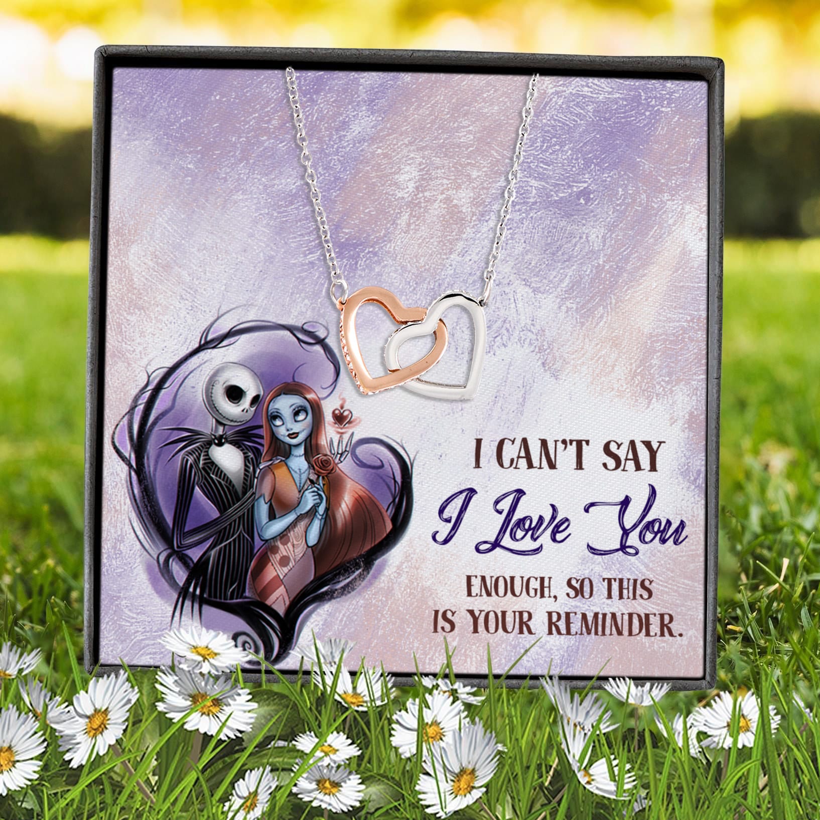 1HP. Love You Enough couple nightmare(3) Interlocking Hearts Necklace 7
