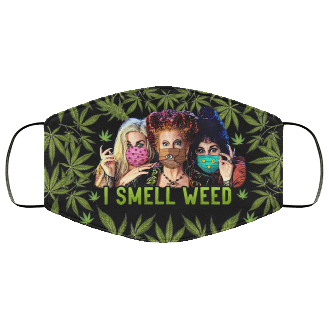I Smell Weed Three Witches Hocus Pocus Funny Halloween Washable Reusable Custom - Printed Cloth Face Mask Cover, Black, Cloth Face Cover – Medium/Large I Smell Weed Three Witches Hocus Pocus Funny Halloween Washable Reusable Custom - Printed Cloth Face Mask Cover, Black, Cloth Face Cover – Medium/Large