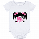 So Franken Cute Girl Franken-stein Baby Onesie - Baby Infant Bodysuit - Halloween Custome For Kids, White, Baby Onesie - 12 Month
