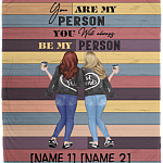 Personalized Bestie You Are My Person You Will Always Be My Person Blonde and Red Head Fleece - Premium Sherpa Blanket, White, Cozy Plush Fleece Blanket - 50x60 Personalized Bestie You Are My Person You Will Always Be My Person Blonde and Red Head Fleece - Premium Sherpa Blanket, White, Cozy Plush Fleece Blanket - 50x60