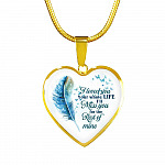 I Loved You Your Whole Life I'll Miss You For The Rest Of Mine Heart Pendant Necklace - Heart Luxury Necklace (Gold Plated)