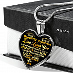 To My Daughter Always Remember That Dad Loves You You Are Braver Than You Believe Heart Pendant Necklace - Heart Luxury Necklace (Silver)