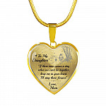 To My Daughter If There Ever Comes A Day When We Can’t Be Together Christopher Robin Heart Pendant Necklace - Heart Luxury Necklace (Gold Plated)