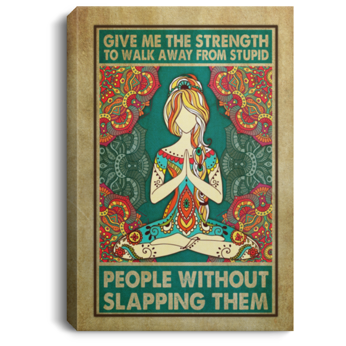 Give Me The Strength To Walk Away From Stupid People Wrapped Framed Canvas Prints - Unframed Poster - Home Decor Wall Art, White, 0.75'' Framed Canvas Give Me The Strength To Walk Away From Stupid People Wrapped Framed Canvas Prints - Unframed Poster - Home Decor Wall Art, White, 0.75'' Framed Canvas