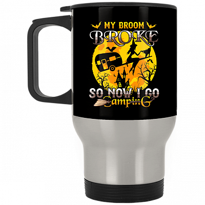 14 oz. Silver Travel Mug