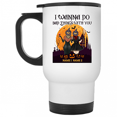 14 oz. White Travel Mug