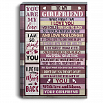 To My Girlfriend Never Forget That I Love You Gallery Wrapped Framed Canvas Prints - Unframed Poster, White, 0.75'' Framed Canvas To My Girlfriend Never Forget That I Love You Gallery Wrapped Framed Canvas Prints - Unframed Poster, White, 0.75'' Framed Canvas