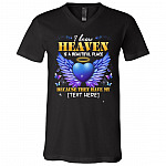 Personalized I Know Heaven Is A Beautiful Place Because They Have My Customized Name T-Shirt - V-Neck Shirt, Black, V-Neck T-Shirt