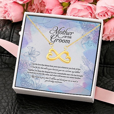 Mother Of The Groom I Promise To You Is That I Will Love Your Son As Much As You Do Infinity Heart Necklace