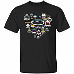Love Sharks Shirt - Shark T Shirt - Shark Faces Shirt - Funny Sea Animal Shirt, Black, Unisex T-Shirt