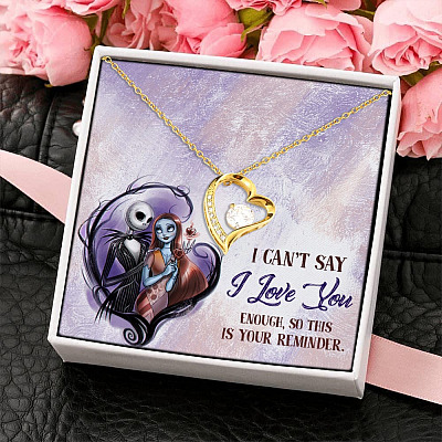 Alternative view of I Can't Say I Love You Enough So This Is Your Reminder Before Christmas Jack Forever Love Pendant Necklace