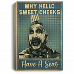 Spaulding Why Hello Sweet Cheeks Have a Seat Gallery Wrapped Framed Canvas Prints - Unframed Poster - Home Decor Wall Art, White, 0.75'' Framed Canvas Spaulding Why Hello Sweet Cheeks Have a Seat Gallery Wrapped Framed Canvas Prints - Unframed Poster - Home Decor Wall Art, White, 0.75'' Framed Canvas
