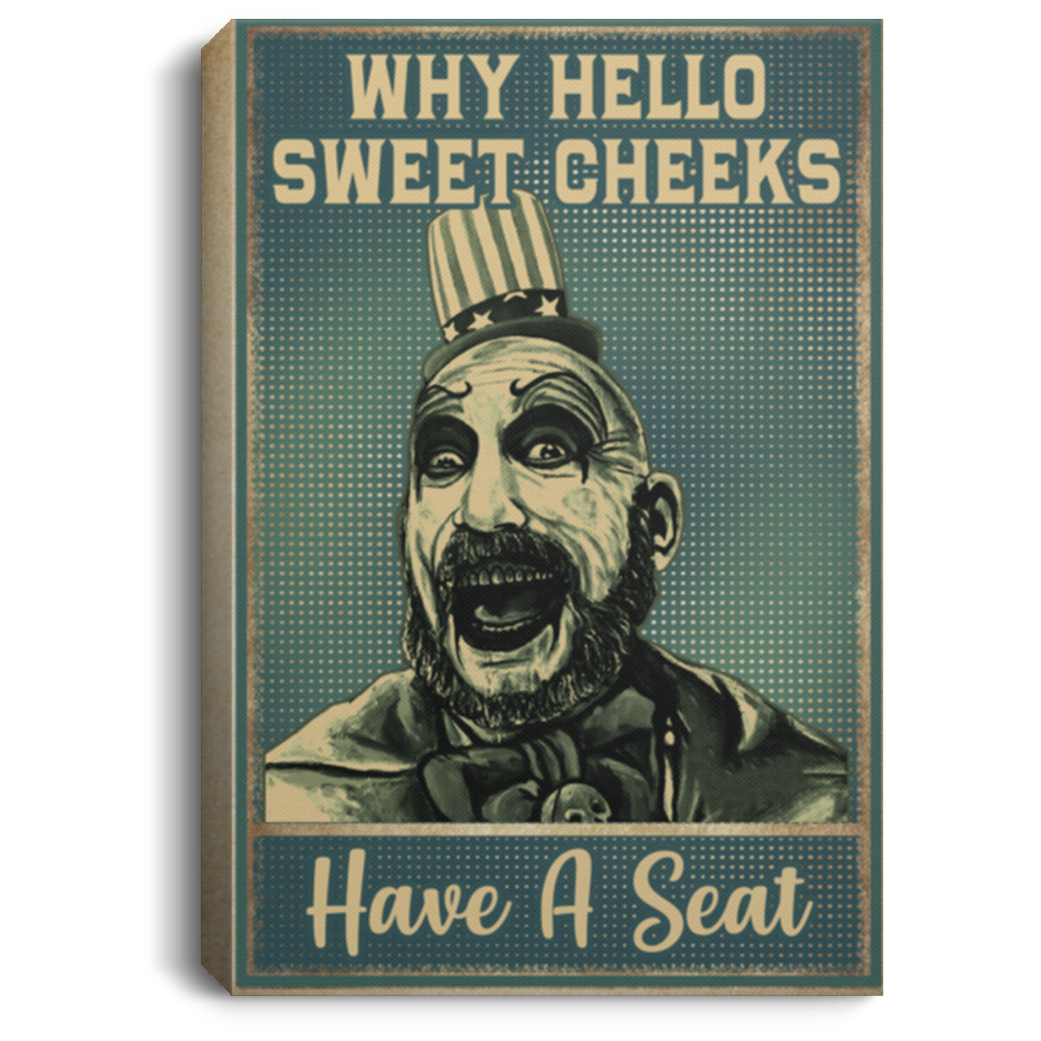 Spaulding Why Hello Sweet Cheeks Have a Seat Gallery Wrapped Framed Canvas Prints - Unframed Poster - Home Decor Wall Art, White, 0.75'' Framed Canvas Spaulding Why Hello Sweet Cheeks Have a Seat Gallery Wrapped Framed Canvas Prints - Unframed Poster - Home Decor Wall Art, White, 0.75'' Framed Canvas