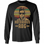 Notorious RBG Vintage Hoodie - Long Sleeve - Sweatshirt - RBG Feminism Shirt, Black, Long Sleeve