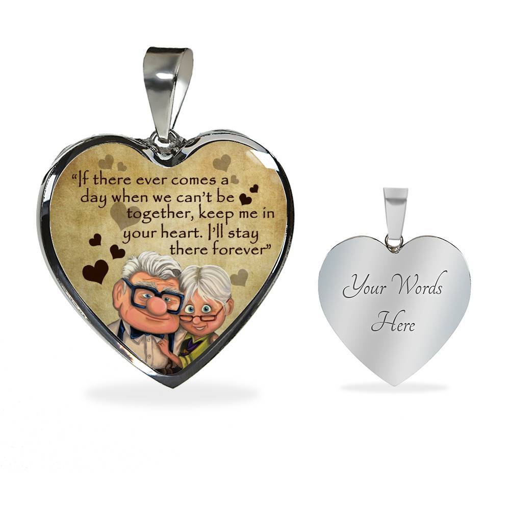 To My Wife If There ever Comes A Day When We Can't Be Together Keep Me In Your Heart Heart Pendant Necklace - Heart Luxury Necklace (Silver) To My Wife If There ever Comes A Day When We Can't Be Together Keep Me In Your Heart Heart Pendant Necklace - Heart Luxury Necklace (Silver)