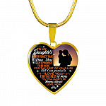 Mom To My Daughter Never Forget That I Love You Heart Pendant Necklace - Heart Luxury Necklace (Gold Plated)