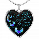 Angel Wings Heart a Piece of My Heart Lives in Heaven Heart Pendant Necklace - Heart Luxury Necklace (Silver) Angel Wings Heart a Piece of My Heart Lives in Heaven Heart Pendant Necklace - Heart Luxury Necklace (Silver)
