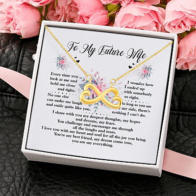 To My Future Wife You're My Best Friend My Dream Come True You Are My Everything Infinity Heart Necklace