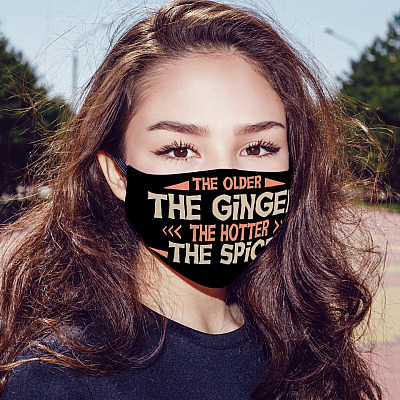 Alternative view of The Older the Ginger the Hotter the Spice Washable Reusable Custom - Printed Cloth Face Mask Cover