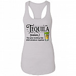 Tequila The Glue Holding This 2020 Shitshow Together Cotton Tank Top Tee - Ladies Racerback Tank, White, Ladies Racerback Tank