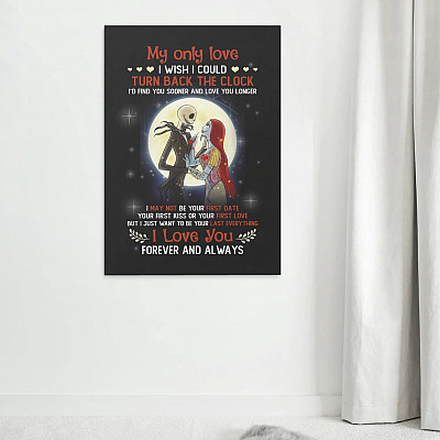 Alternative view of Jack And Sally My Only Love I Wish I Could Turn Back The Clock Wrapped Framed Canvas Prints - Unframed Poster