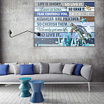 mock up poster with vintage hipster loft interior background, 3D
